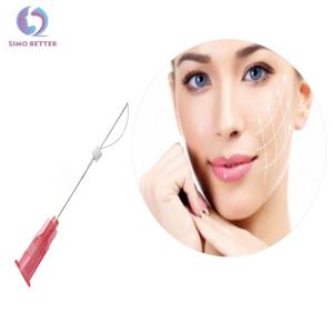 China Non Surgical Face Lift Thread Facelift Nose L Shaped Needle Silicone Coated wholesale