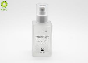 China 4 OZ Frosted Glass Toner Bottle Square Shape With Excellent Sealing Performance wholesale