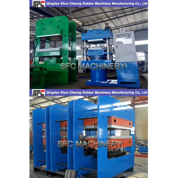 Industrial rubber molding press machine with hydraulic system and control panel