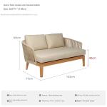 PE Rattan Outdoor Patio Furniture Sets With Solid Teak Wood Frame