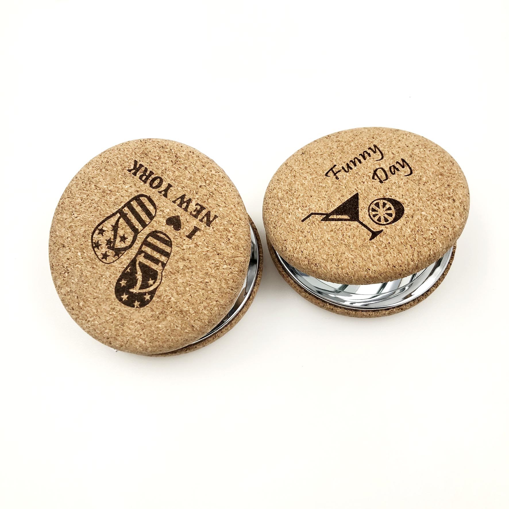 Cork Plain Leather Keyring 12mm Bulk Leather Keychains Souvenir Advertising Gift