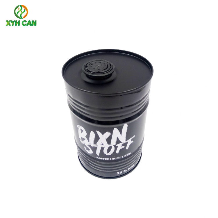 Alcohol Tin Can 750ml-700ml Barrel Shape Vodka Whisky Packaging with Plug
