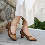 S430 Summer New Fashion Women'S Shoes Pointed Toe Leather Single Shoes Mesh