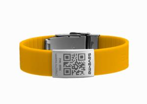 China Creative Silicone Medical ID Bracelets / QR Medical Alert Bracelets With Engraving Tag wholesale