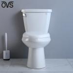 S-trap 300mm elongated two piece toilet syphon flush Ceramic Smooth Sided