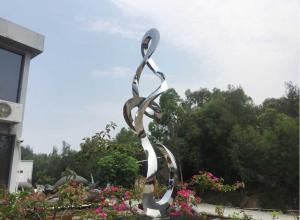 China Contemporary Polished Stainless Steel Sculpture Abstract Small Garden Statues wholesale