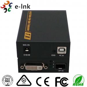 China Single Mode DVI KVM Video To Video Fiber Media Converter 4K*2K LC Connector Interface wholesale