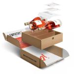 Recyclable Wine Bottle Cardboard Shipping Boxes Insert Kraft Paper Mailer