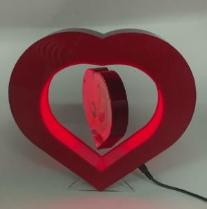 China heart shape christmas gift led light magnetic levitation floating photo frame display rack for gift and decor wholesale