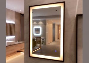 China Size Customized Oak Framed Wall Mirrors , Framed Bathroom Vanity Mirrors on sale