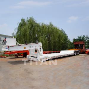 China TITAN 3 axle heavy equipment trailer detachable gooseneck lowboy trailer lowboy trailer price for sale wholesale