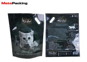 China Die Cut Reinforced Handle Pet Food Packaging Bags Custom Printing Flat Bottom wholesale