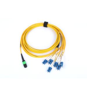 China Low Loss 12F 3.0mm OM3 LSZH MPO fiber patch cord Customized Color wholesale