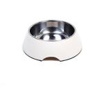Round 14cm Rubber Bottom Dog Bowl Silicone 4.5cm Stainless Steel