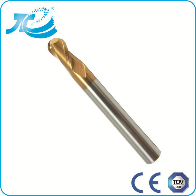 Tungsten Steel Ball Nose Custom End Mill with 55 - 65 HRC for Slotting / Milling