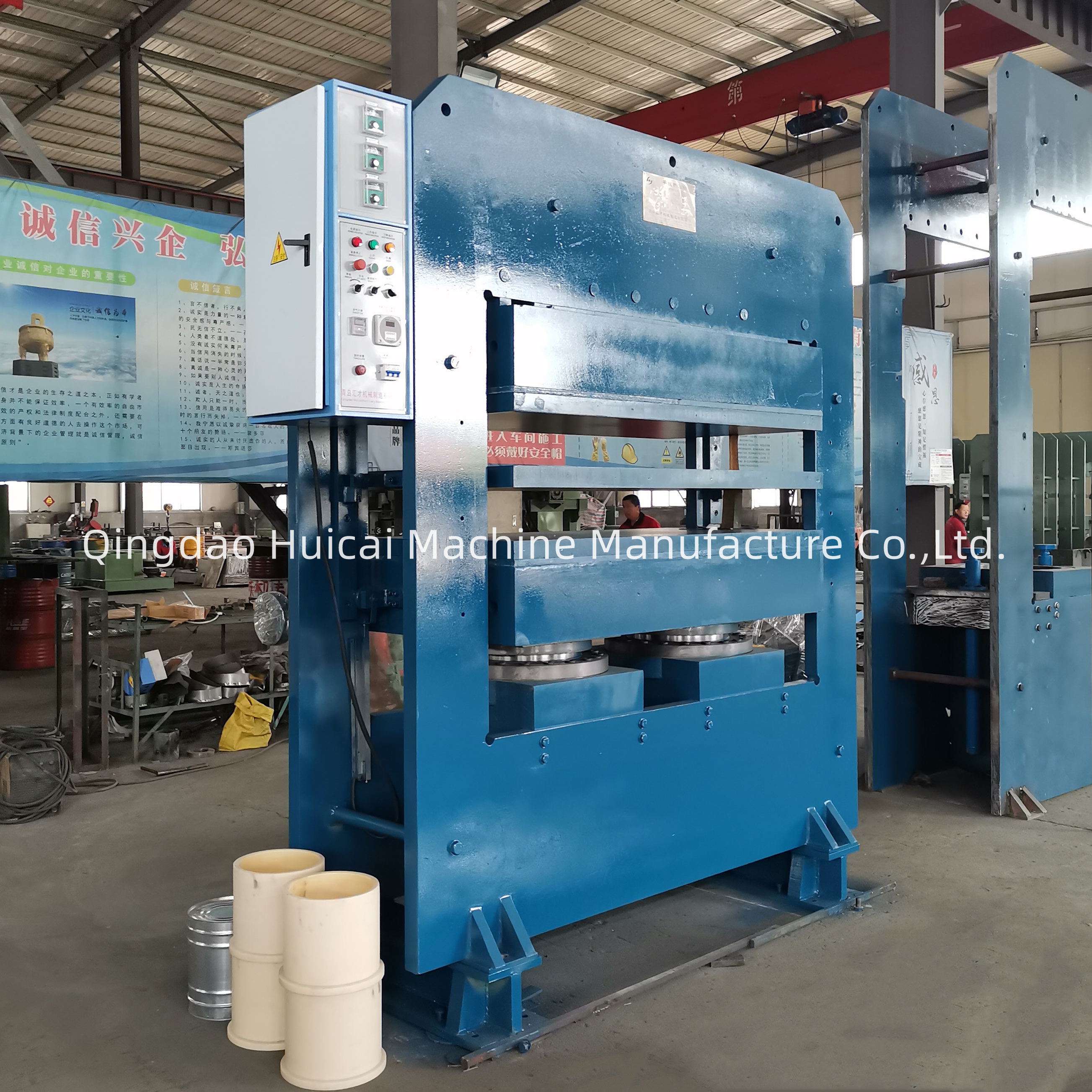 2 Working Layer Rubber Carpet Vulcanizing Press Machine with Electricity Heating Method