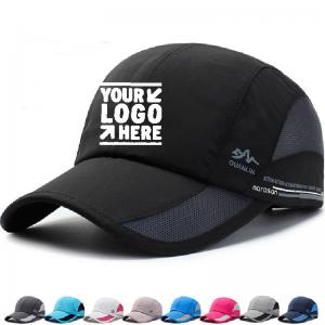 China Custom Logo Imprint Unstructured Outdoor Sports Mesh Caps  Quick Dry Baseball Hat Hip Hop Dad Hats Two- Tone Hats wholesale