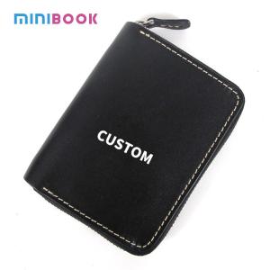 China Retro Style Short Zipper Wallet Money Cloth Made of Vegetable Tanned Cowhide Leather wholesale