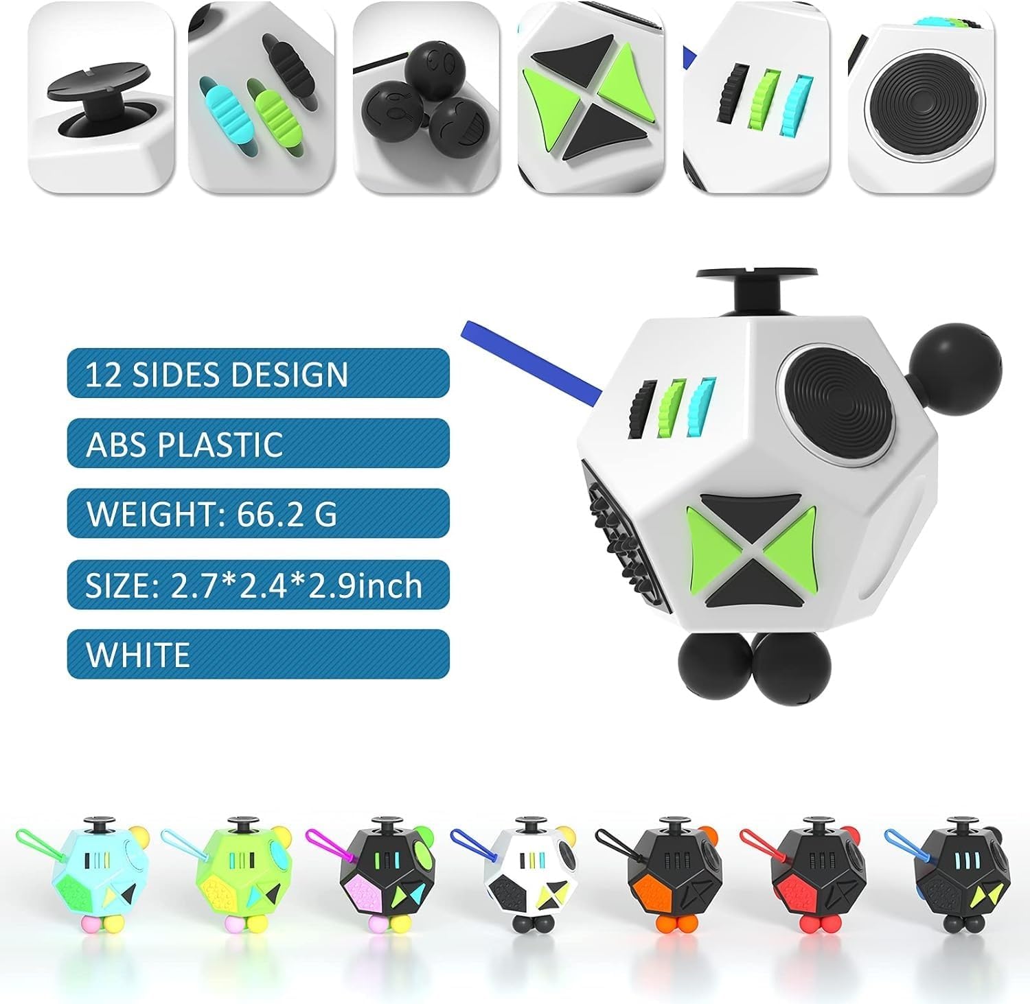 Other Classic Toys 12-Side Fidget Cube for Stress and Anxiety Relief