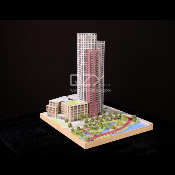 1/200 British Land Model Realistic Architectural Scale Model With 4000K Worm White Illumination