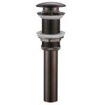 Pipe Bathroom Drain Fittings Button Push Pop-Up Sink Stopper