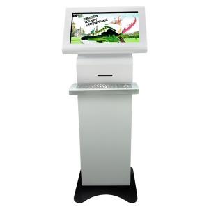 China Infrared IR Touch Screen Monitor Floor Stand , Multimedia Free Standing Digital Signage on sale