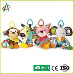6 Inch Baby Animal Plush Toys , Elephant Rattle Toy CE Certified