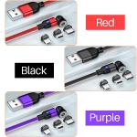 540 Rotation 3A Magnetic USB Charging Cable 3 In 1 Magnetic Data Cable