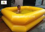 Yellow Double Tubes Blow Up Swimming Pool For Children In Backyard