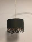 Easy Fit PVC Laser Cut Lampshade Copper Floral Engraved 400*220mm