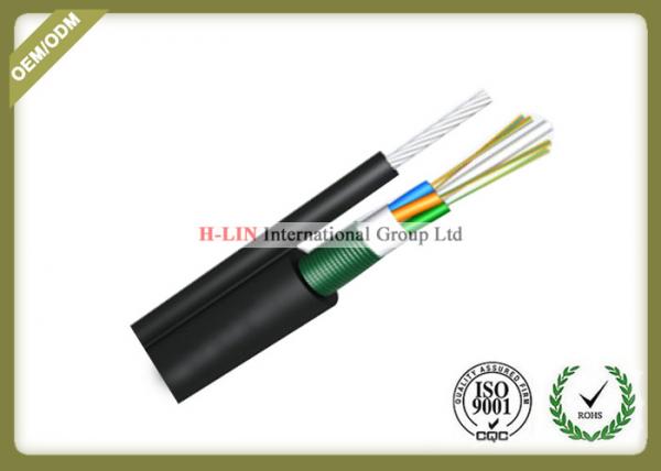 Quality Figure 8 Self Supporting Outdoor Fiber Optic Cable For Aerial With Steel Tape for sale