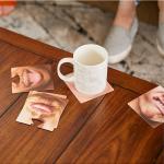 Gentleman Club Face Double Sided Custom Drink Coasters Hilarious