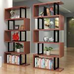Customized Color Metal And Wood Storage Shelves , Steel And Wood Bookshelf