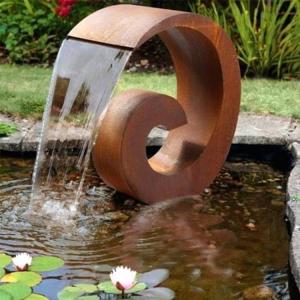 China Anti Corrosive Corten Steel Water Feature 200mm Round Water Fountain wholesale