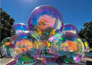 China 3m 5m Inflatable Lighting Decoration Laser Reflective Rainbow Crystal Bubbles wholesale
