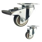 75mm TPR Furniture Swivel Casters For Chairs Cabinets