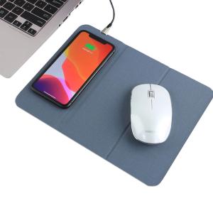 China Wholesale Customised High Quality Cute Fashion Folding Multifunction Wireless Charging Leather Mouse Pad wholesale