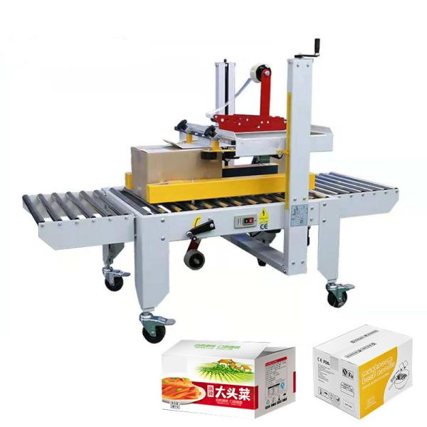 Smaller Industry Size Top Bottom Carton Box Sealing Tape Semi Automatic Packing