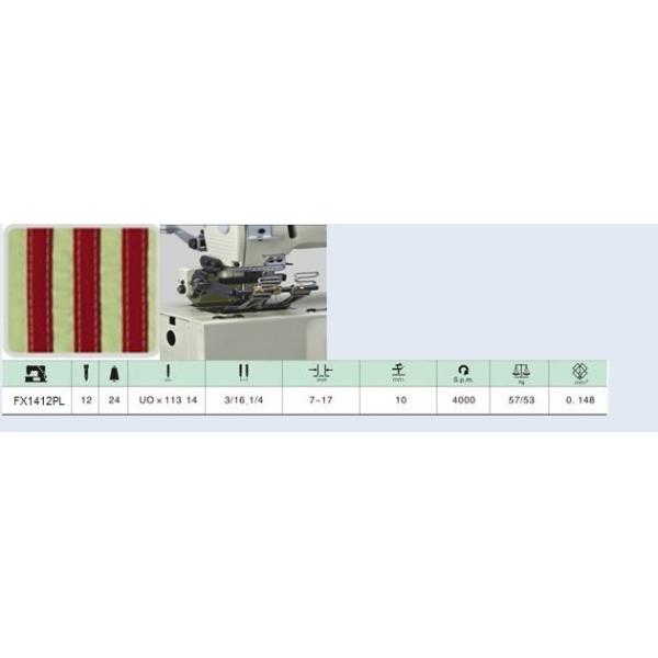 12-Needle Flat-bed Double Chain Stitch Sewing machine (for attaching line tapes) FX1412PL