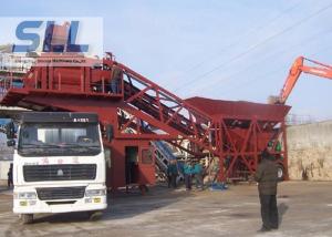 China AC380v / 50hz Mobile Concrete Batching Plant Easy Installation / Remove wholesale