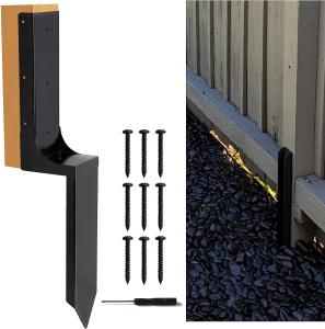 China Steel Fence Post Repair Kit Stamping Process Heavy Duty Fixer Anchor Ground Spike wholesale