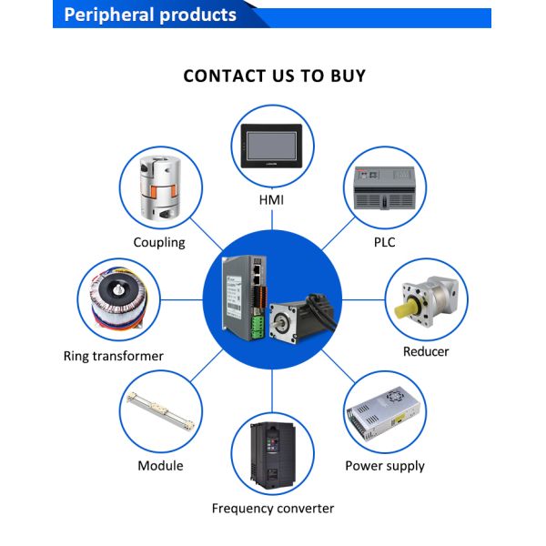 Lichuan DC Closed Loop Stepper Motor Drivers Kit 2.8N.m 2 Phase Nema24 DC24V~48V 4.5A 1000PPR
