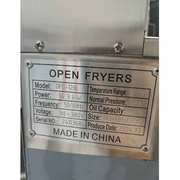 One Pot Two Baskets Smart Touchscreen Panel 14KW 380V Electric Open Deep Fryer
