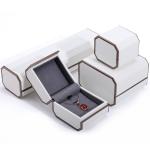 Custom Elegant Gold PU Leather Jewelry Packaging Box for Rings Necklaces and