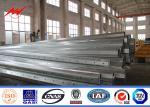 17m Column Galvanized Steel Power Pole For Overhead Transmission Line