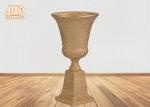 Classic Frosted Gold Fiberglass Urn Planters Centerpiece Table Vase Trophy Shape