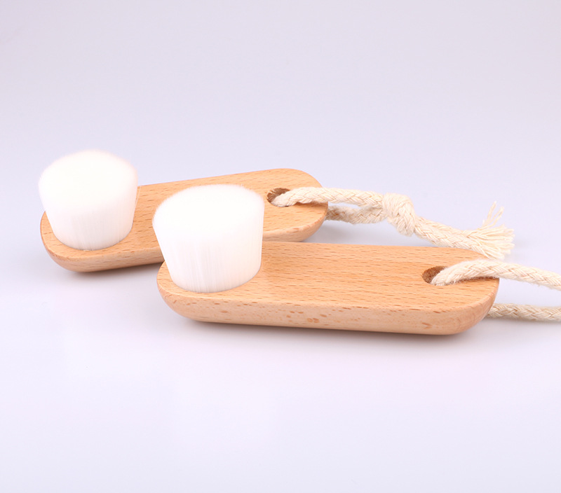 Mild Fiber Wooden Soft Face Cleansing Brush Remove Dirt Or Residual Deep Clean