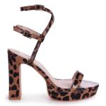 Patent Leather Platform Heel Shoes OEM Platform Black Sandals Heels