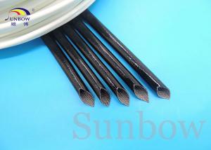 China 4.0KV 10mm Black silicone rubber fiberglass sleeve silicone fiberglass sleeving wholesale