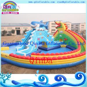 China Inflatable pool water park /portable pool water park inflatables pool with slide wholesale